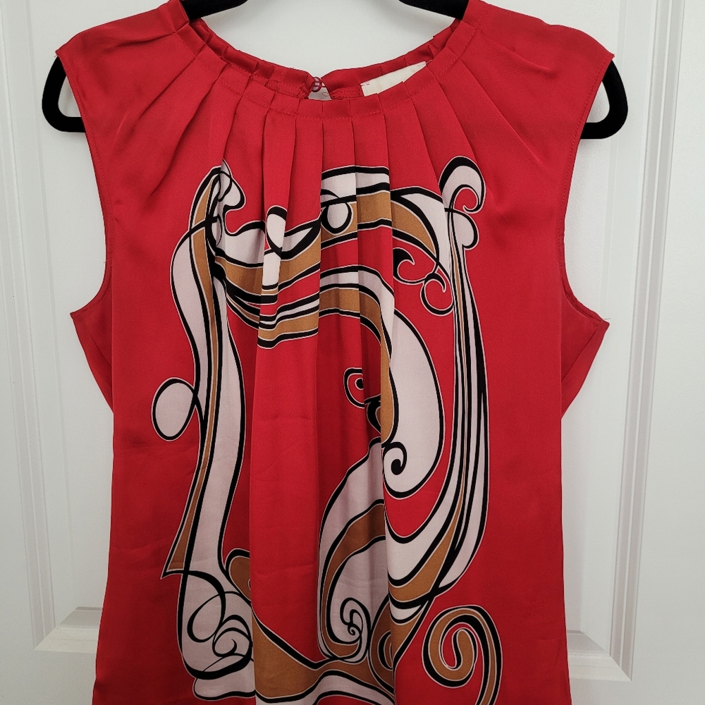 Ann Taylor LOFT Red Blouse